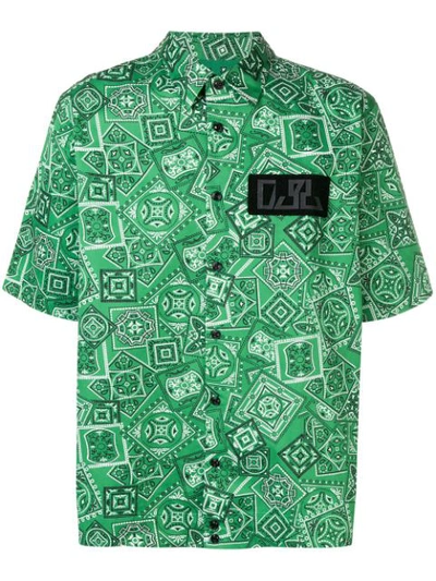 Diesel Bandana-print Shirt In Green