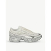 Adidas Originals Raf Simons For Adidas Men's Rs Ozweego Leather Low-top Sneakers In White/silver
