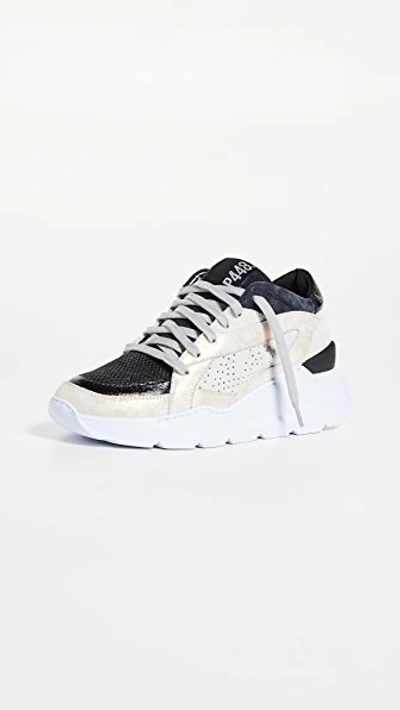 P448 Leia Sneakers In White Suede