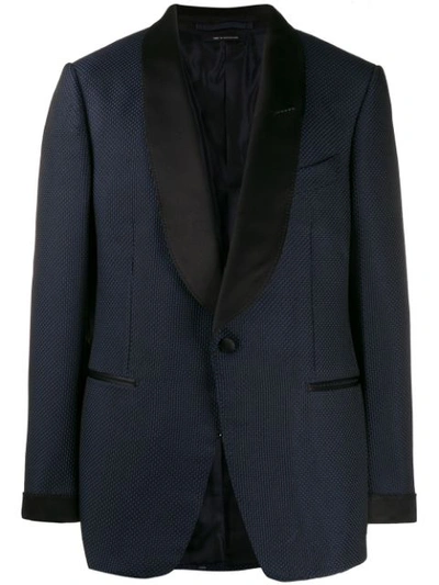 Tom Ford Men's Shelton Textured Evening Jacket In Blue