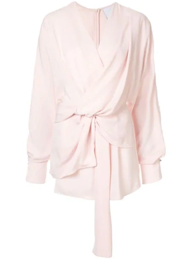 Acler Jenkins Twist Blouse In Pink