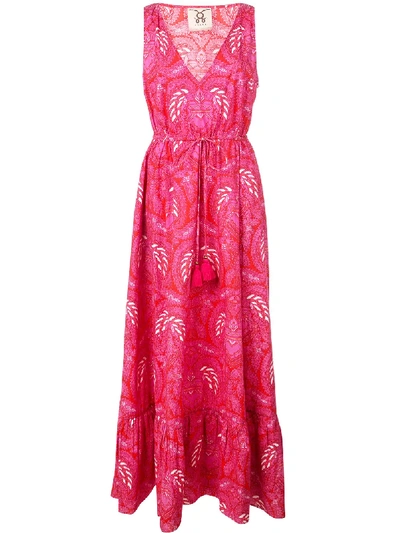 Figue Indira Batik-print Maxi Dress In Pink