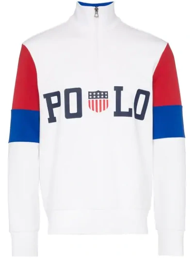 Polo Ralph Lauren Poloshirt In Colour-block-optik In White
