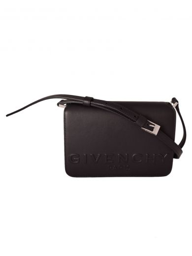 Givenchy Embossed Logo Shoulder Bag In Nero | ModeSens