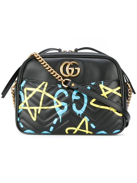 Gucci Graffiti Print Crossbody Bag | ModeSens