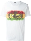 Balmain Wolf Eyes Cotton-jersey T-shirt In White/multi
