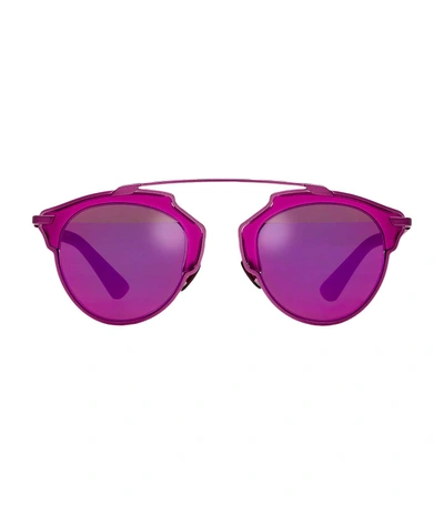 Dior So Real Sunglasses In Purple / Silver