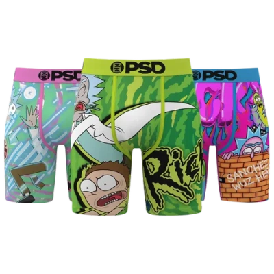 Psd Mens  Graphic Briefs 3 Pack In Multi/multi/multi