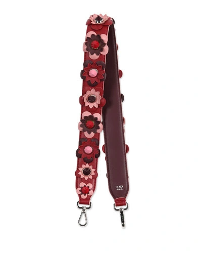 Fendi Strap You Floral Shoulder Strap For Handbag In Cream | ModeSens
