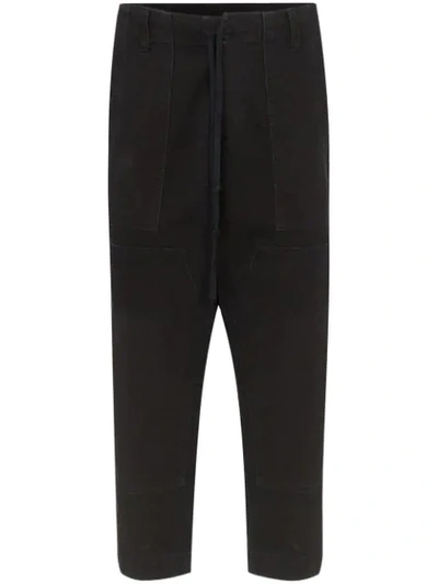 Greg Lauren Drawstring Jeans In Black