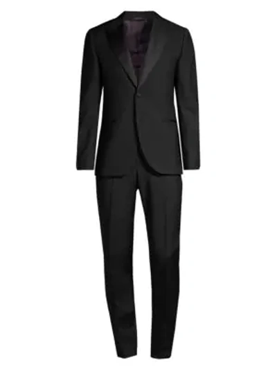 Paul Smith Men's Soho Tailored-fit Black Wool-mohair Evening Suit