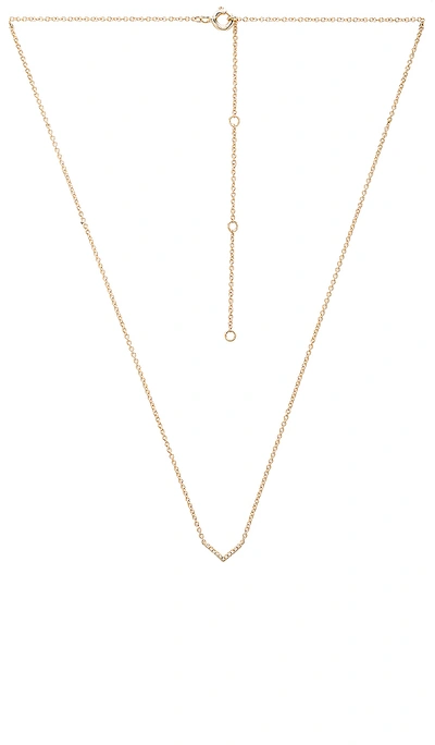 Ef Collection Mini Chevron Necklace In Yellow Gold