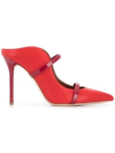 Malone Souliers Thin Strap Mules In Red