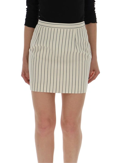 Alessandra Rich Striped Mini Skirt In Multi