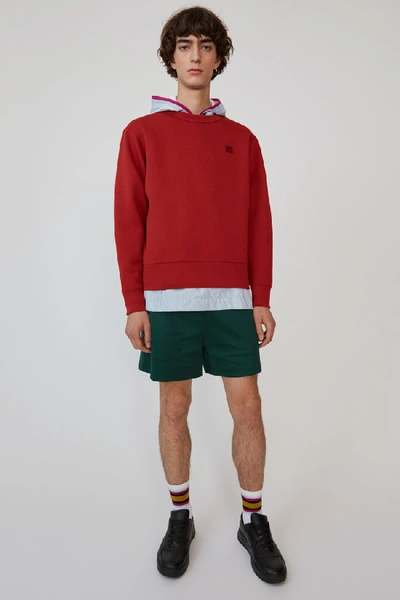 Acne Studios Fairview Face Brick Red In Regular Fit Sweatshirt