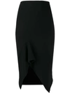 Tom Ford Asymmetric Pencil Skirt In Black