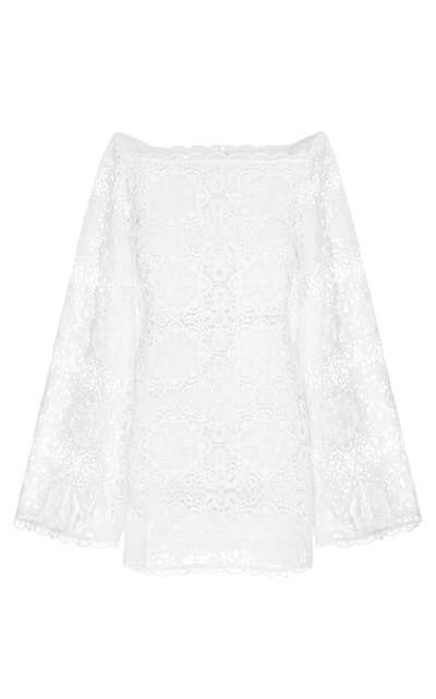 Alice Mccall Women's Diamond Veins Corded Lace Mini Dress In White