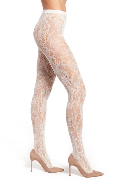 Natori Women's Lace Cut-out Net Tights Hosiery In Ivory