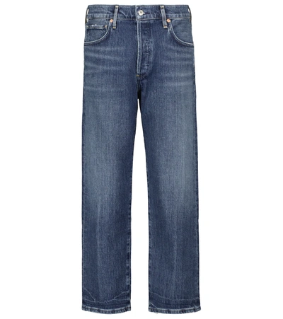Citizens Of Humanity Emery High-rise Cropped Jeans In Blue Rose