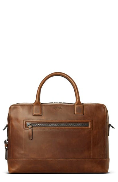 Shinola Men's Bedrock Embossed Harness Briefcase In Light Brown