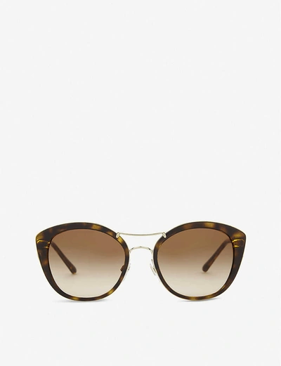 Burberry Be4251 Round Havana Sunglasses In Dark Havana