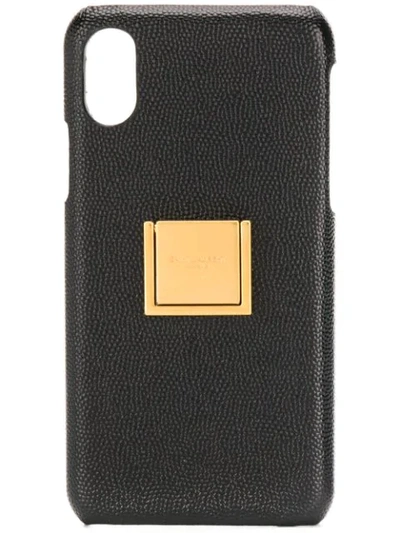 Saint Laurent Embellished Textured-leather Iphone X And Xs Case In Black
