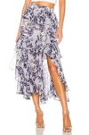 Misa X Revolve Joseva Skirt In Blue Multi Floral