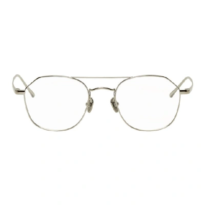 Linda Farrow Luxe Silver 977 C8 Square Glasses In Ltgld