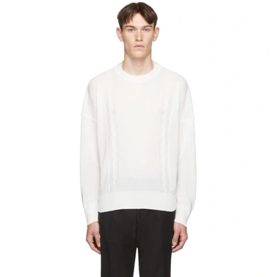 Our Legacy White Smooth Cable Sweater
