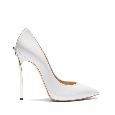 Casadei Blade In White And Paled Gold