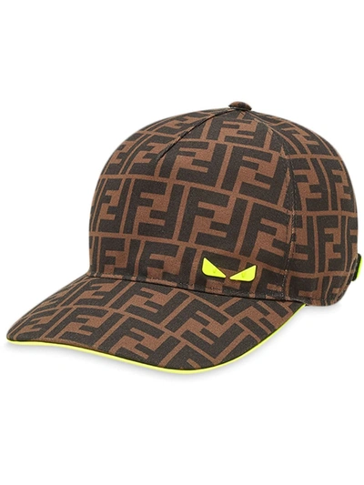 Fendi Brown And Yellow Forever  Cap