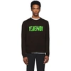 Fendi Slim-fit Logo-intarsia Wool Sweater In F17qc Moka