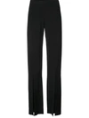Jonathan Simkhai Signature Front Slit Trousers In Black