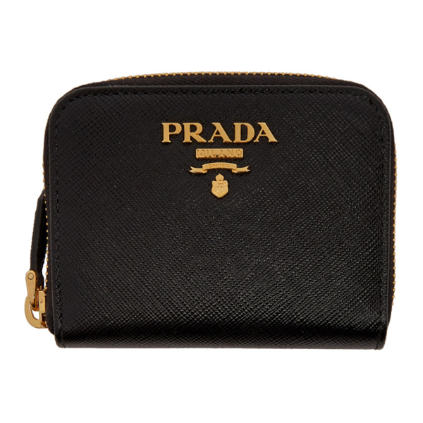prada small zip wallet