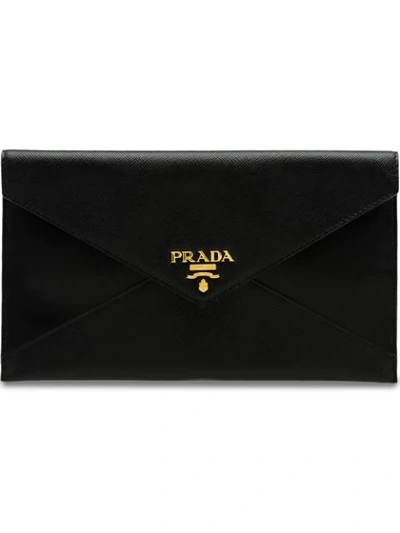 Prada Black Envelope Document Holder
