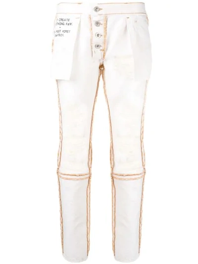Ben Taverniti Unravel Project Unravel Project Reverse Distressed Jeans In White