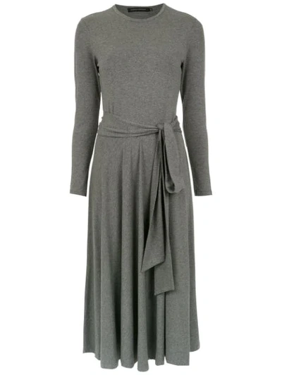 Andrea Marques Flared Midi Dress - Grey In Gray