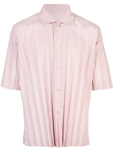 Issey Miyake Homme Plisse  Pink Edge Shirt