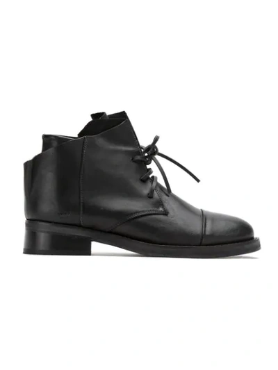 Osklen Leather Combat Boots In Black
