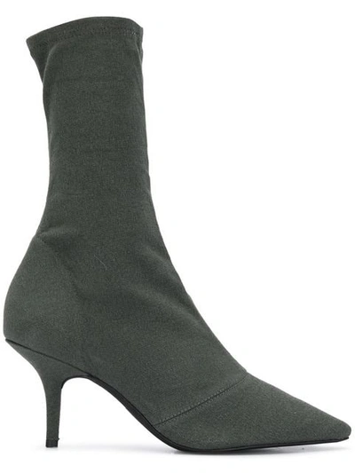 Yeezy Stretch Ankle Boots In Grey