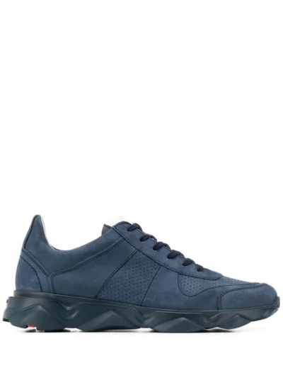 Lloyd Perforated Lace-up Sneakers In Blue