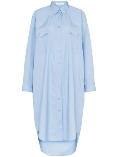Givenchy Oversized Shirt Dress In Blue