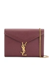 Saint Laurent Cassandra Wallet On Chain In Red