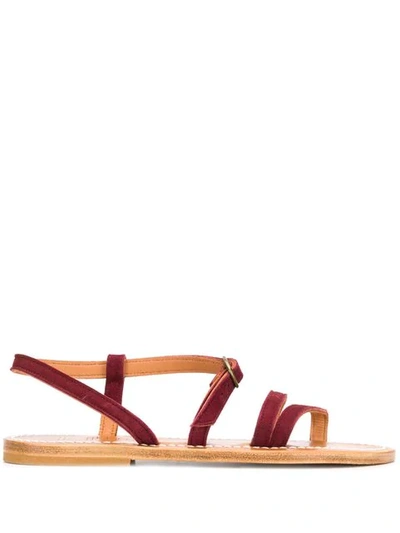 Kjacques Multi Strap Sandals In Red