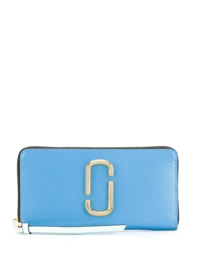 Marc Jacobs Snapshot Continental Wallet In Blue