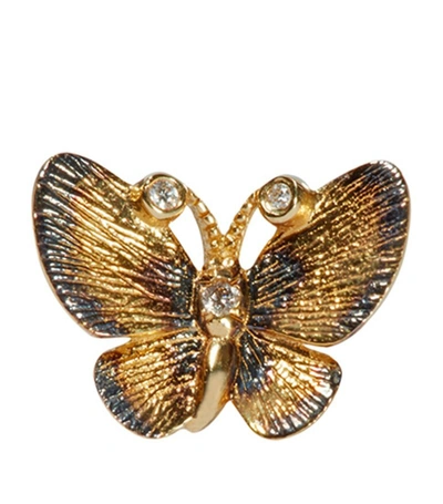 Annoushka Butterflies 18ct Gold Diamond Single Stud Earring