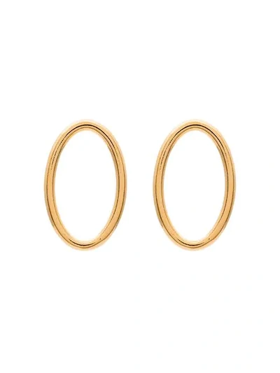 All Blues Ellipse Polished Gold Vermeil Earrings