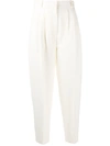 Alexander Mcqueen Ivory Tapered Wool-blend Trousers