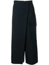 Ports 1961 Cropped Wide-leg Trousers In Blue