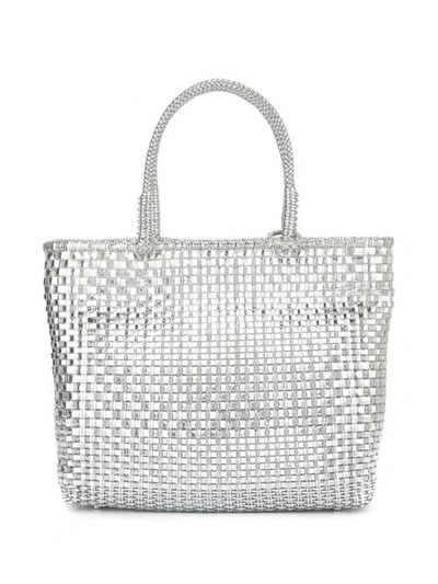 Anteprima Wirebag Medium Tote Bag In Silver